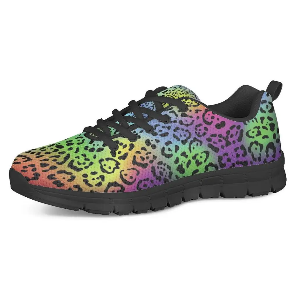 

Cute Tiger Leopard Skin Pattern Sneaker For Women Running Shoes Breathable Female Ladies Mesh Shoes Comfortable Lace Up Flats