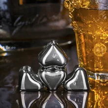 Нежный сердце-тип замороженный камень нержавеющая сталь замороженный Камень Натуральный замороженный камень принадлежности для кухонного бара