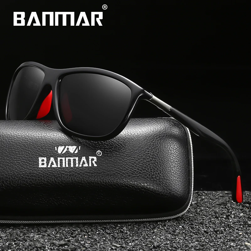 

BANMAR Brand 2020 Fashion Sunglasses Men Polarized Square TR90 Frame Male Sun Glasses Driving Fishing Eyewear zonnebril heren