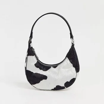 

Mini Cow Dotted Bags Spring New Chic Shoulder Underarm Bag Hobos Hand Bags Women