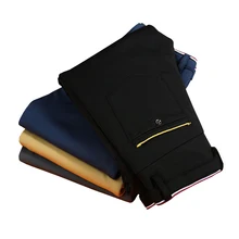 Высококачественные хлопковые мужские штаны, флисовые, теплые, хлопковые, большие размеры 28-38, утолщенные, повседневные брюки, одежда для папы, деловые брюки