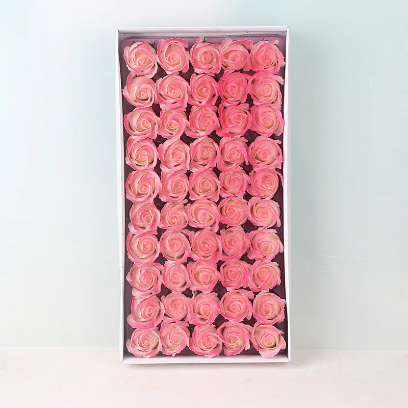 C4 50Pcs Colorful Artificial Spray Color Soap Rose Flowers Bride Bouquet Home Wedding Decor Scrapbooking Diy Supplies Soap Flowers - Цвет: C4