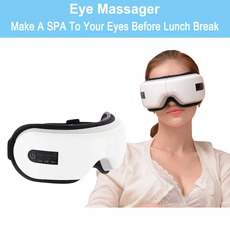 

Smart Rechargeable Wireless Eye Massager Eye Protector Hot Compression Eye Mask Visual Protection Vibration Relaxation Care