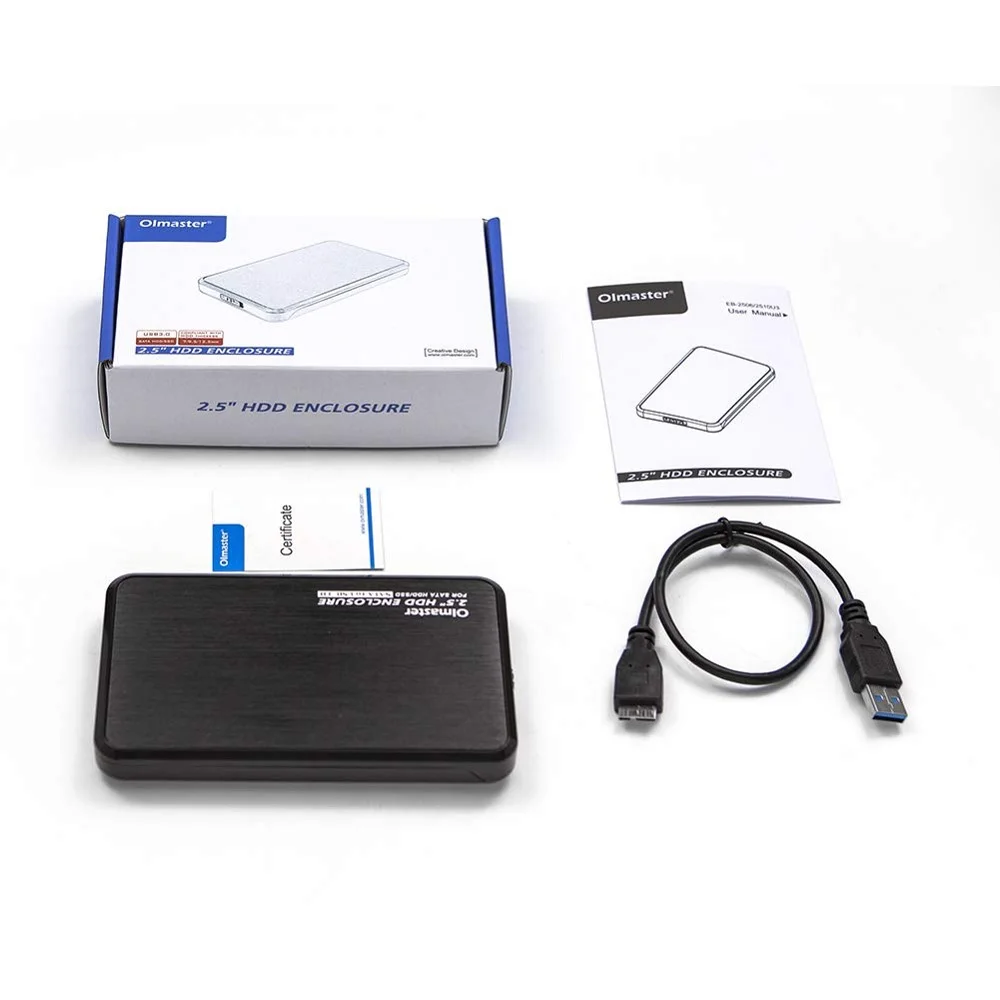 Корпус жесткого диска 2," SATA к USB 3,0 адаптер Olmaster жесткий диск Корпус для SSD диск корпус HDD коробка USB 2,0 HD внешний корпус HDD
