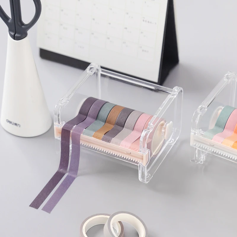 1 Stuk Washi Tape Dispenser Houder Cutter Kantoorbenodigdheden Bureau Accessoires Organizer