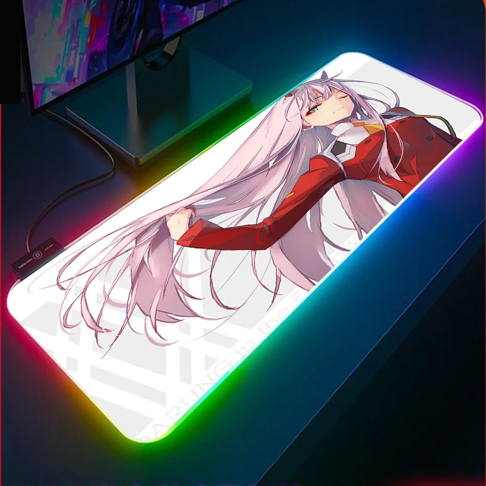 

XGZ Darling In The Franxx Mouse Pad with USB Backlight LED Mini Laptop Ordinary Large Mouse Pad and RGB Mouse Pad Gamer Choice