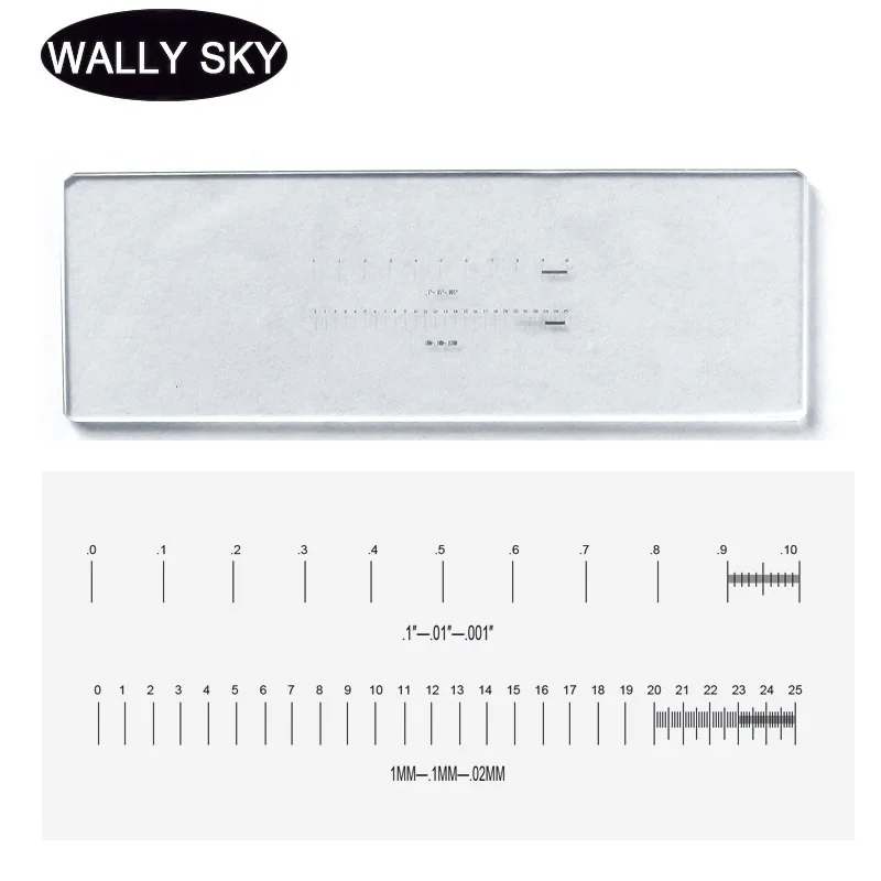 Vetrini Di Calibrazione Del Microscopio Microscopio Lente Da Palcoscenico Micrometro Microscopio In Vetro Ottico Righello Reticolo 1Div.= 1Mm 0.1Mm 0.