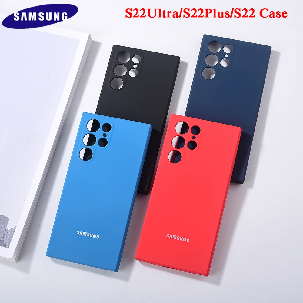Original Samsung S22 Ultra 5g Case Luxury Silky Softtouch Liquid