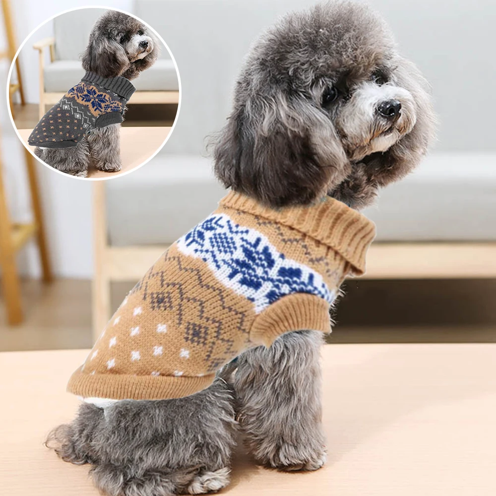 Winter Dog Pet Sweater Warm Pet Jumpers Comfortable Coat Costume Puppy Jumper Kitten Clothes Apparel for Small Medium Cats