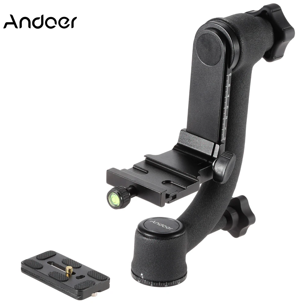

Andoer BK-45 Professional Gimbal Tripod Head for Camera Telephoto Lens Quick Release Plate 360 Rotation