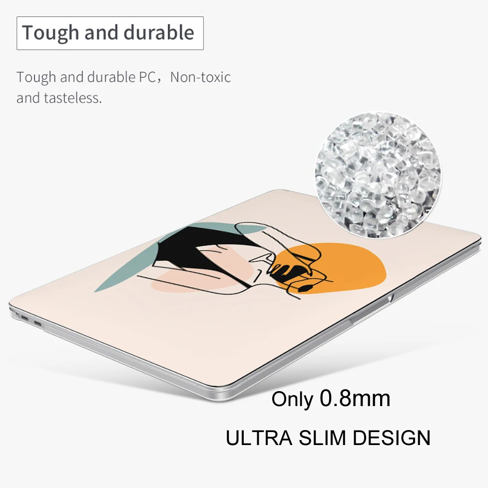 3D Printing Abstract Lines Woman Case For Macbook Air 13 A2337 A2179 A2338 2020 M1 Chip Pro 12 11 15 A2289 Mac book Pro 16 A2141