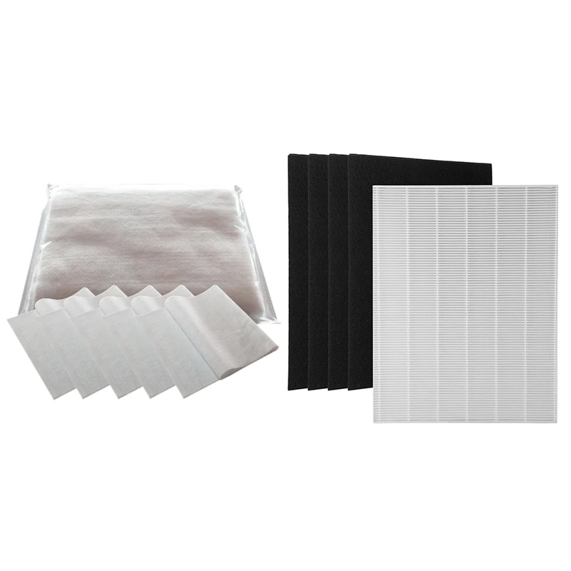 

1Pcs HEPa Filter + 4 Carbon Replacement Filters a 115115 Size 21 for Winix PlasmaWave & 10Pcs 68X30Cm Electrostatic Cotton for X