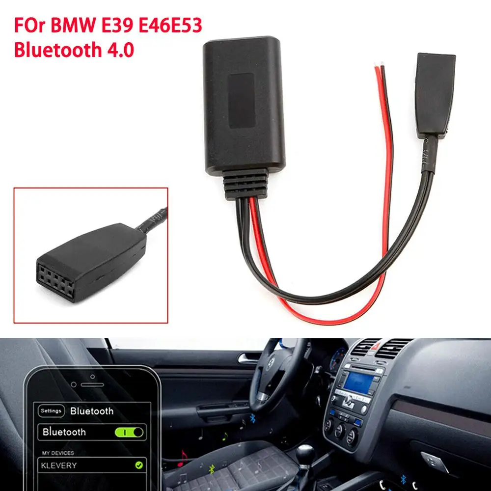 Автомобильный Bluetooth 4 0 AUX Кабельный адаптер стерео для BMW E39 E46 E53 Business CD головное