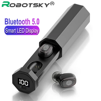 

2020 TWS Wireless Bluetooth V5.0 Earphones HiFi Stereo Auto Pair Headphones Sport Headset LED Touch Control For All Smart Phone