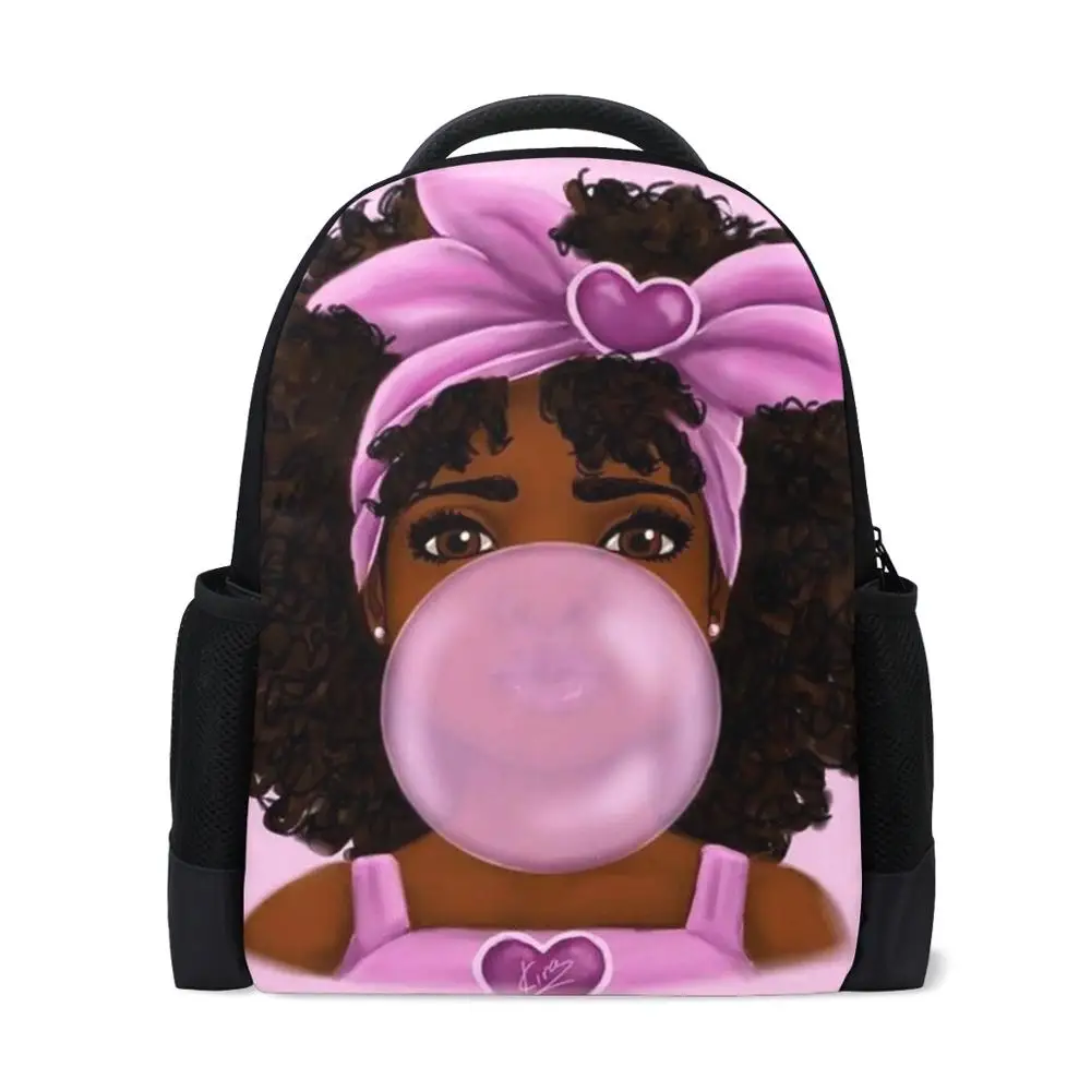

ALAZA News School bag lady Backpack Afro Girl Black Women Large Space Polyester Laptop Bag Travel notebook bags for women 2020