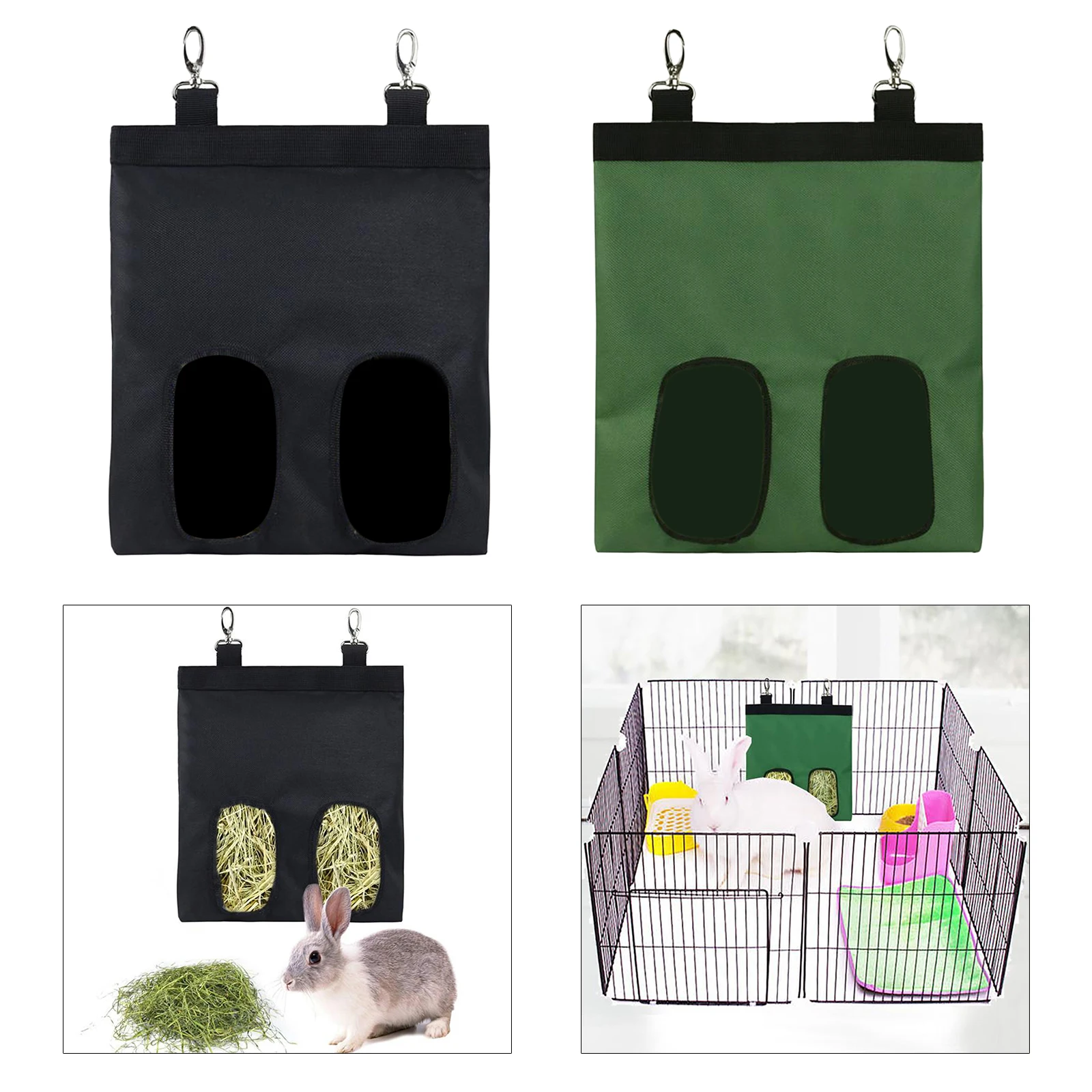 Hay Bag Hanging Feeder Holder Feeding Dispenser for Rabbit Guinea Pig Hamster Small Pet