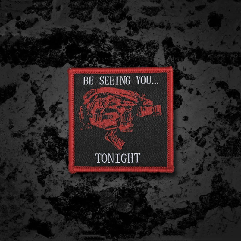 We Will Seeing You Tonight Weaving Patches Tactical Chapter Skull Emblem Badge Garment DIY For Clothes Vest Bag Accessories | Дом и сад