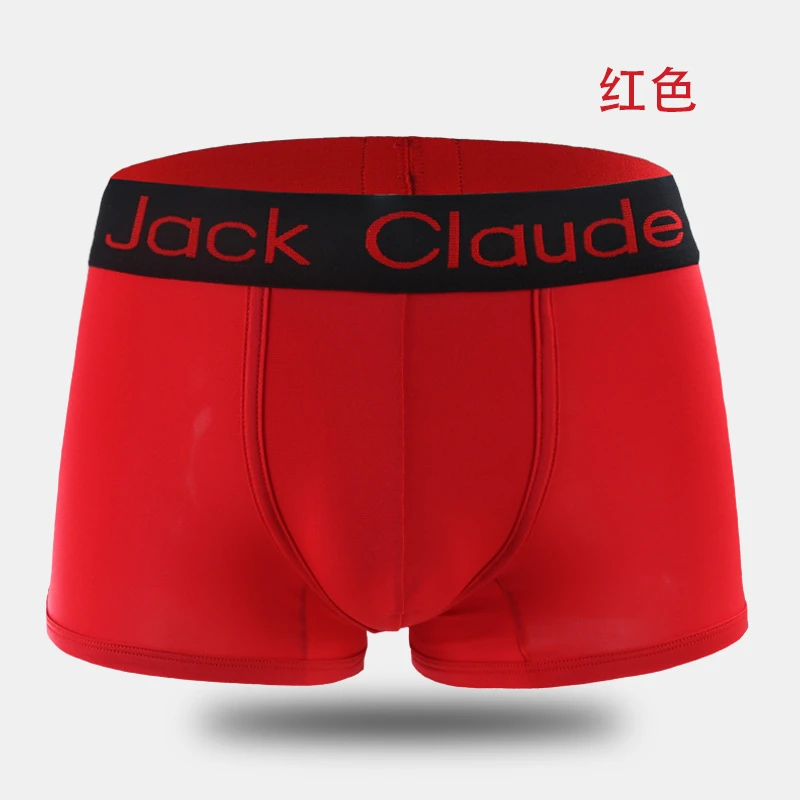 Jack Claude Red Фирменное нижнее белье, мужские боксеры, хлопковые боксеры, мужские трусы, мужское нижнее белье, cueca, боксеры, homme, боксеры, шорты для мужчин, calzoncillos hombre - Цвет: Jack Claude Red