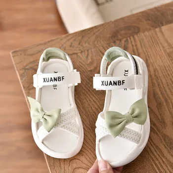 

Children's Princess Sandals Girls Casual Shoes 2020 Summer New Elegant Sweety Bow Knot Shoes Soft Bottom Non-slip Shoes D246