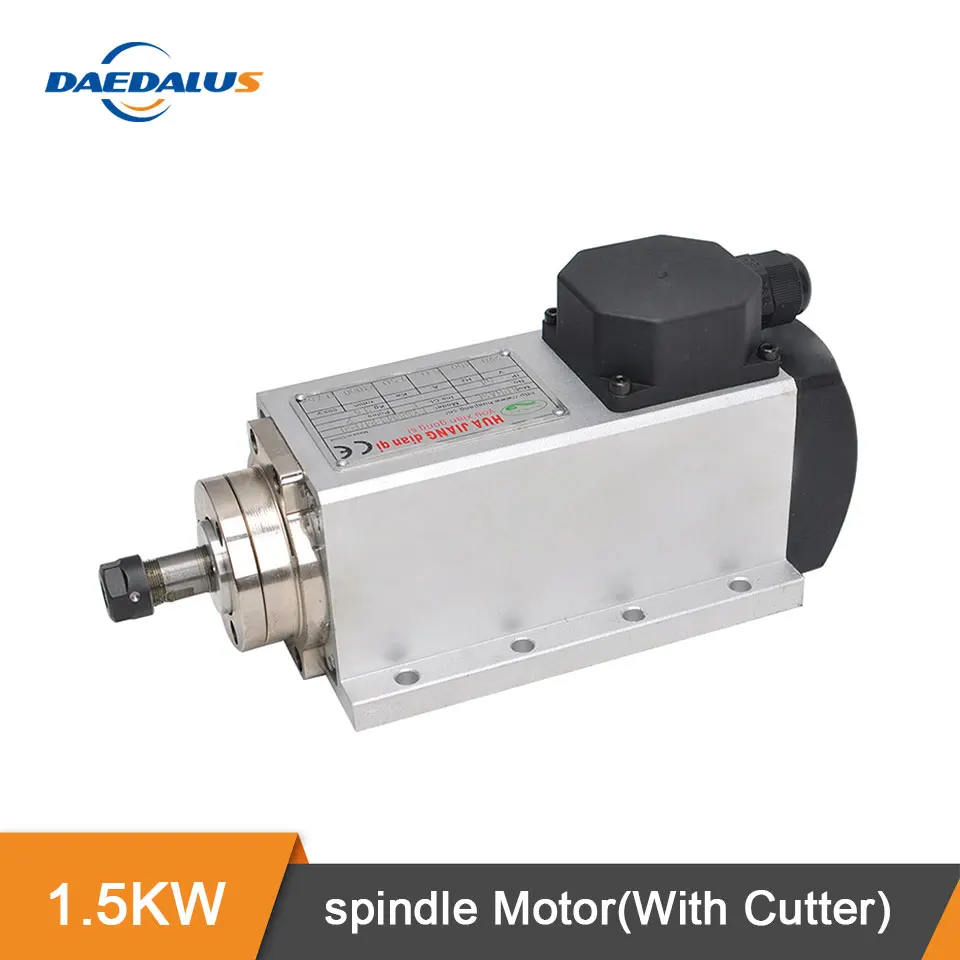

CNC Spindle Motor 1.5KW Air Cooled 220V 110V Machine Tool Spindle ER11 Motor With 10pcs 3.175MM CNC Cutter Router Bit Tools