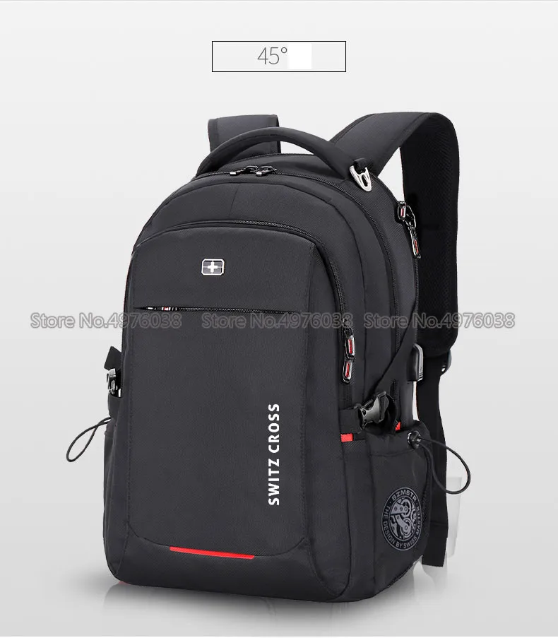 Travel 16 inch Laptop mochila swiss Backpack USB Charging Anti-Theft Business Luggage Daypack for Men Women College School Bag
