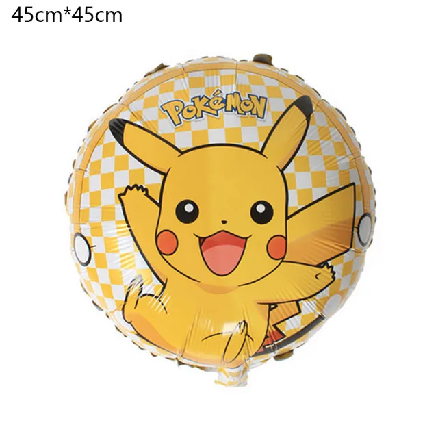 Pokemon Birthday Party Tool Props Straw Banner Baby Shower Party Supplies Wedding Balloon Decoration Pikachu Topper Boy Surprise 1PCS