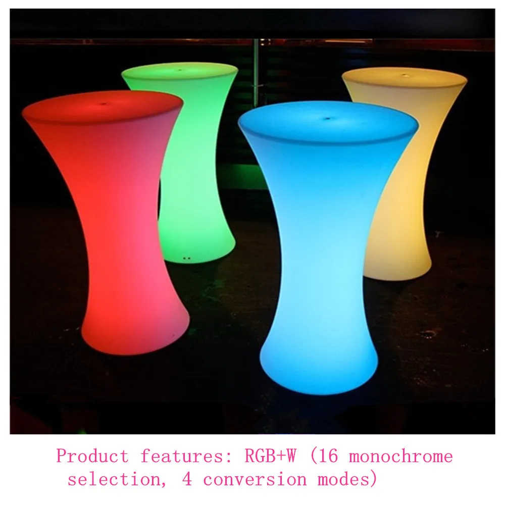 D60XH110 см со светодиодной подсветкой коктейльный столик перезаряжаемый журнальный столик для бара рождественские вечерние коктейльные столы