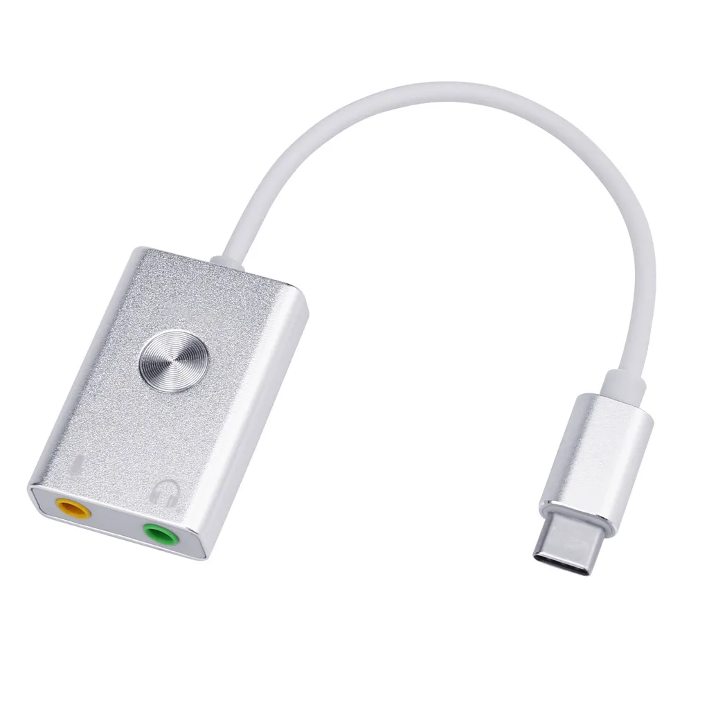 Внешний аудио адаптер наушники Type-C USB звуковая карта HIFI волшебный голос 9 1 3D CH для