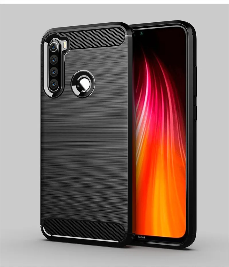 Противоударный бампер из углеродного волокна для Redmi Note 8, мягкий силиконовый чехол с полной защитой для Xiaomi Redmi Note 8 Pro Capa