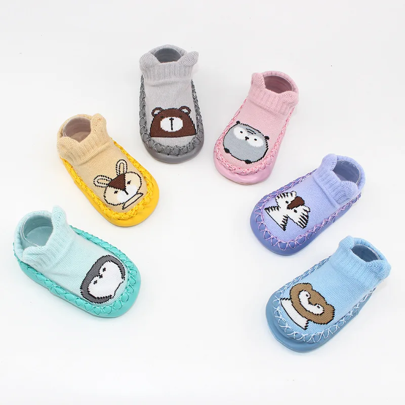 2019 Cartoon Baby Walking Shoes Baby Floor Socks Cotton Children's Socks Newborn Baby Shoes Slip-On Babies Shoes for Baby Girl