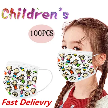 

2020 Children Disposable Cartoon Mouth Masks 3 Layers Breathable Children Mouth Cover Dustproof Mouth Face Masque Máscara