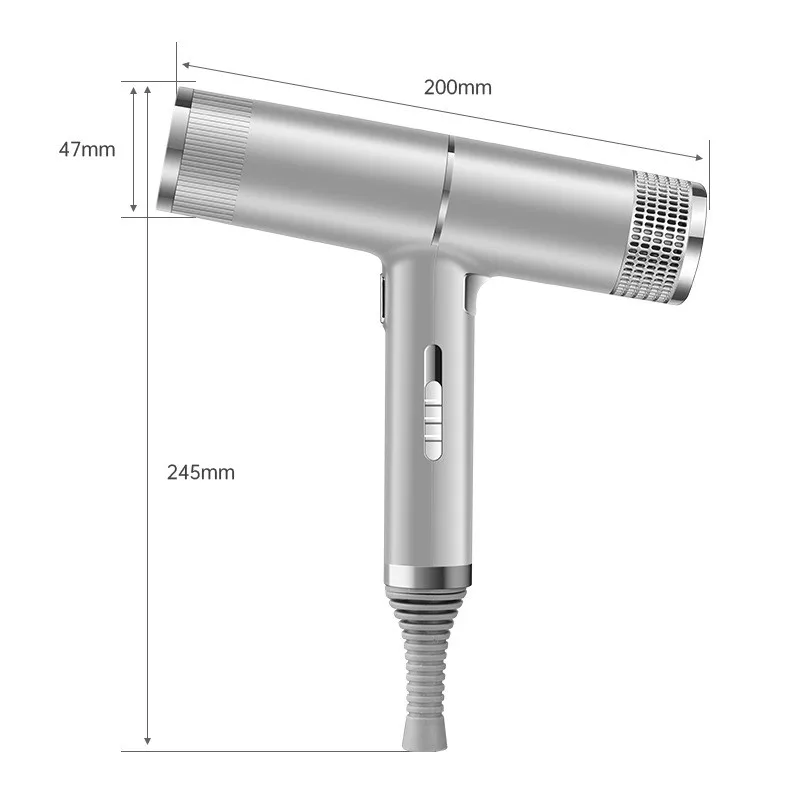 Professional Hair Dryer Hot Cold Wind Anion Blower Strong Power Styling Salon Hairdryer Fast Drying With Diffuser Nozzle Mouth