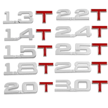

1pcs New Car 3D Metal Sticker 1.6T 1.8T 2.0T 2.8T Logo Emblem Badge Decals For Mazda KIA Renault Toyota BMW Ford Car Styling