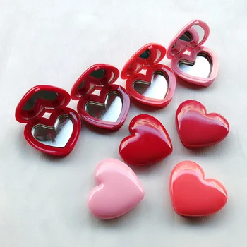 

4PCS Heart Shape Refillable Lovely Shadow Container Empty Bottle Balm Case for Lip Balm Eyeshadow Blusher Cosmetics