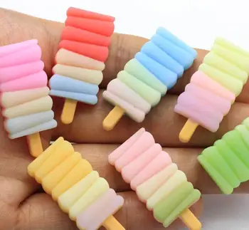 

kawaii Resin Colorful Ice Cream Flatback Simulation Food For Phone Decoration Cabcohon Craft DIY Scrapbooking Accessories