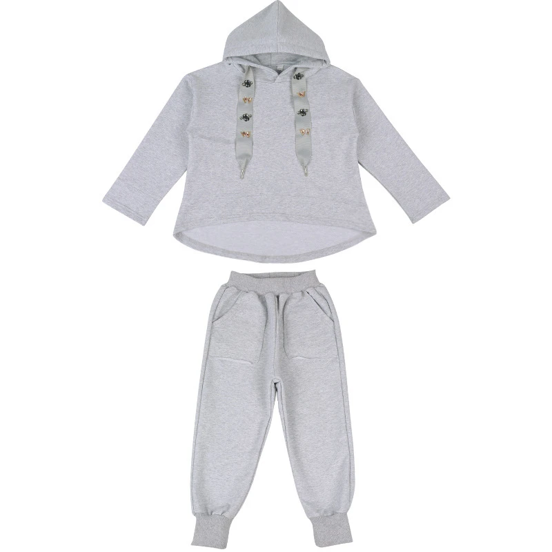 Teen Girls Clothing Set Autumn Children Suit For Toddler Girl Tracksuit Casual Kids Sportwear Cotton Hooded Sweatshirt+Pant 10 9