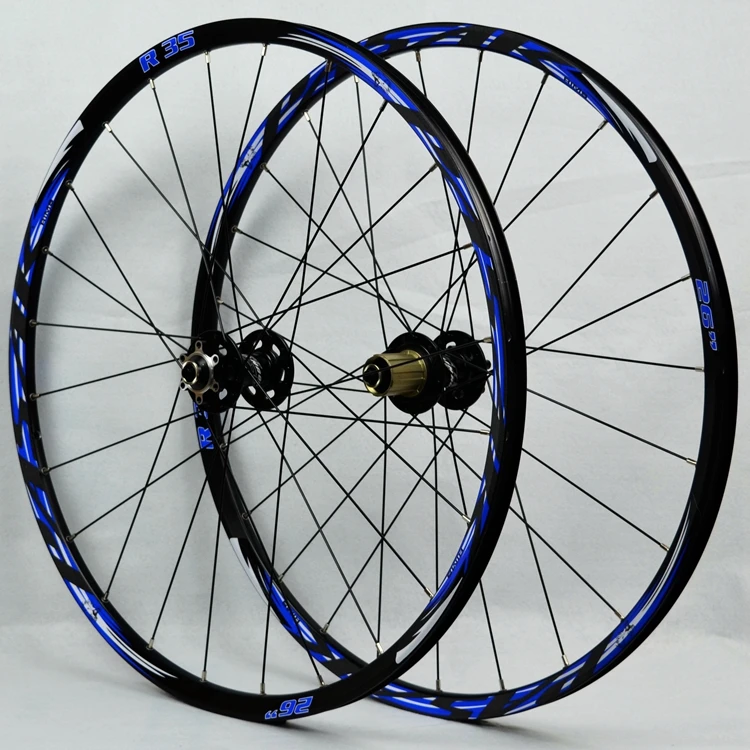 27.5 Black Hub Blue Pasak Mtb колеса 27,5 26 er дисковый тормоз 24 Отверстия герметичный подшипник QR 9*100 мм 9*135 мм колеса для горного велосипеда - Цвет: 27.5 Black Hub Blue