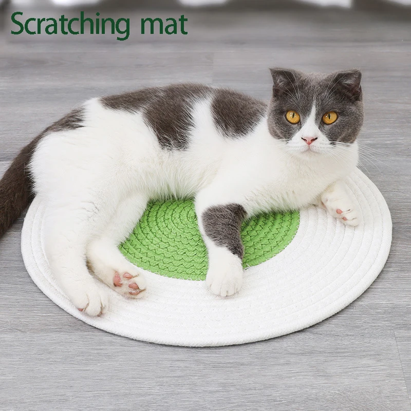 Утепленные Нескользящие кошка коврик Когтеточка натуральный Премиум CottonWoven для