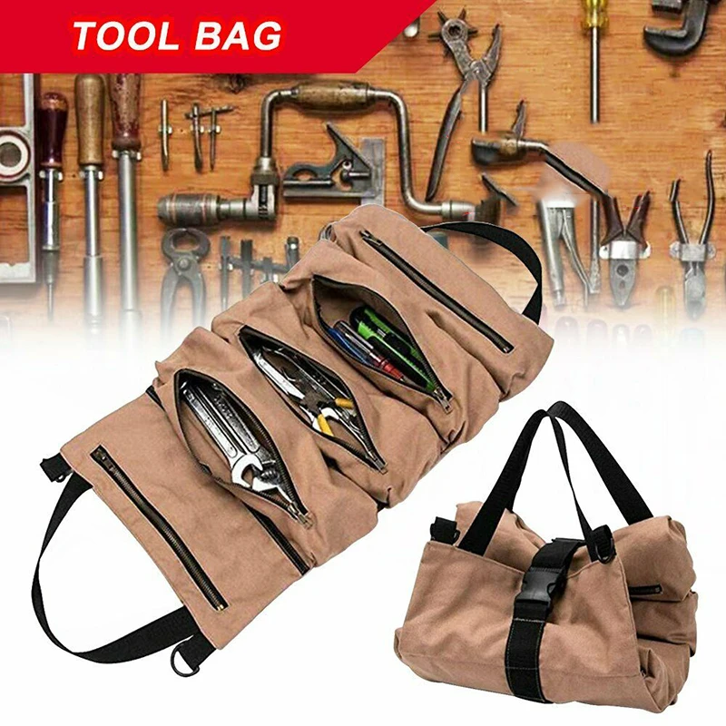 Strumento di qualità Roll Up Chiave/Chiave Inglese Tool Storage Bag 12 Pocket/Astuccio Post veloce 
