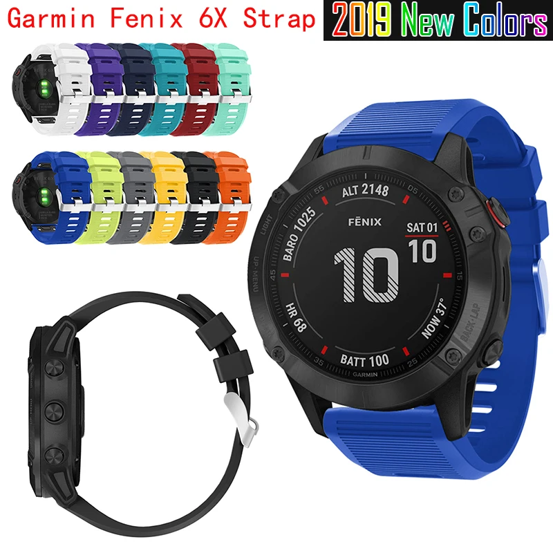 

20 22 26mm Silicone Watch Band Strap Loop Wristband for Garmin Fenix 6 Fenix 6S 6x Smart Watch Strap