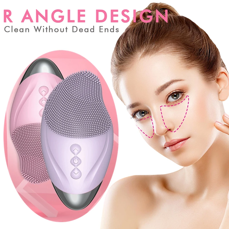Facial Massager Silicone Cleansing Brush Eye Massage Tool Face Cleaner Deep Cleaning Pores Skin Health Care Device Rechargeable