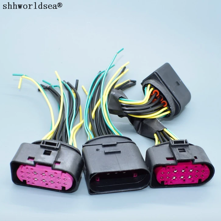 shhworldsea 14 Pin/Way Car Xenon Headlight Lamp Plug Connector Socket ...