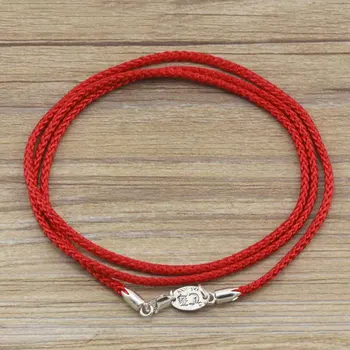 

Sterling Silver Necklace Female Red Rope Necklace