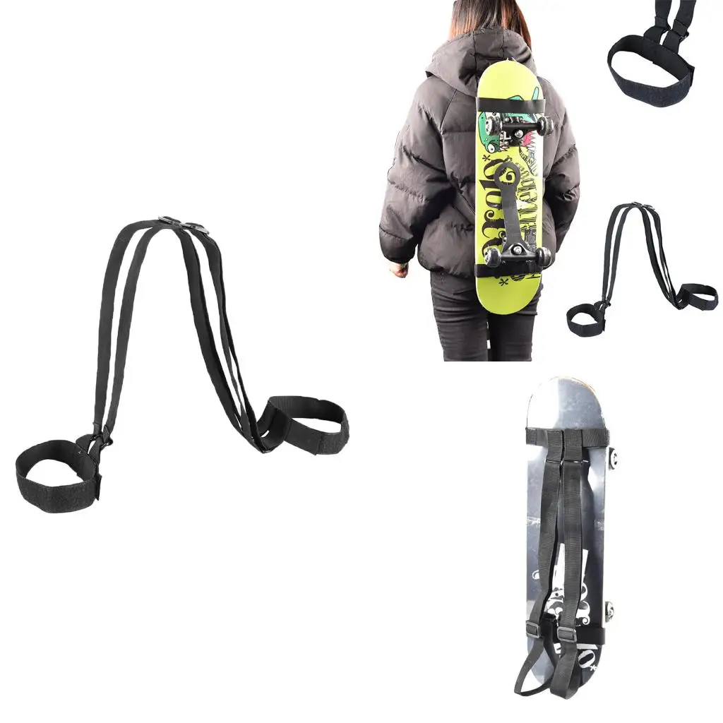 Universal Skateboard Shoulder Carrier Adjustable Longboard Backpack Belt Skate Board & Accessories for Snowboard Deck