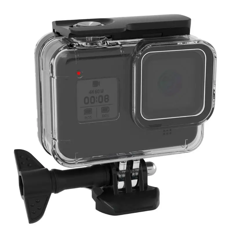 60 м водонепроницаемый чехол с зажимом 19 секций для Gopro Hero 8 аксессуары для спортивной видеокамеры черный