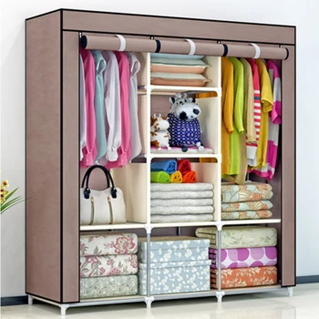 

Portable Folding Modern Cabinet Wardrobe Closet Storage Organizador Clothing Guarda Roupa Armario Ropero Dress Bedroom Furniture