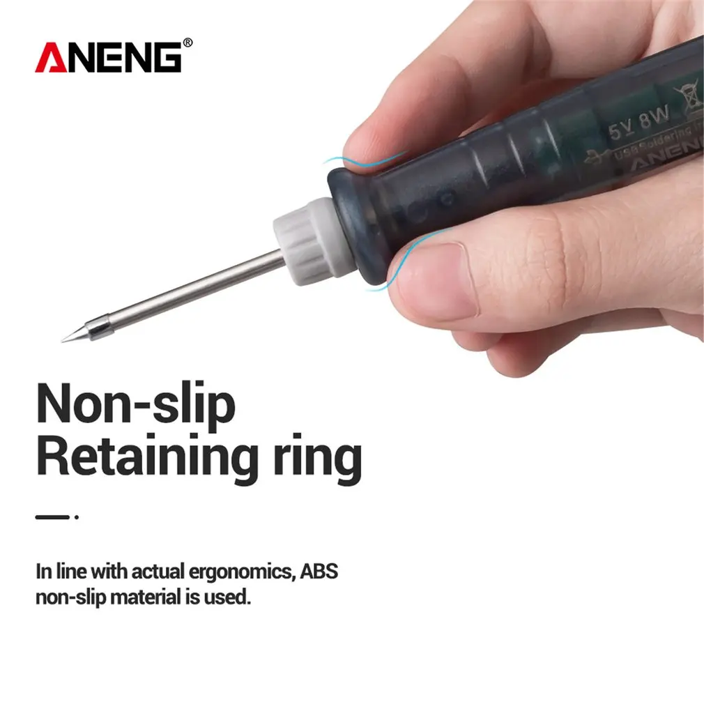 ANENG LT002 5V 8W Mini USB Electric Powered Soldering Iron Pen/Tip Touch Switch Adjustable Portable Soldering Iron Tools