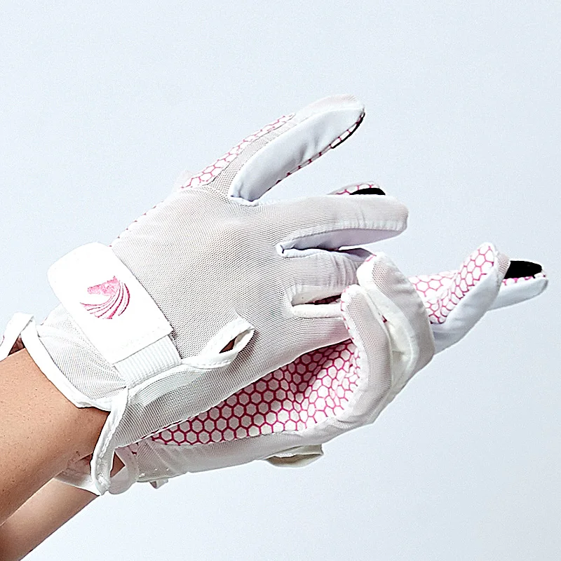 

Children Summer Equestrian Gloves Knights Riding Training Silicone Gloves Slippery Wear-resisting Breathable Mesh Gloves