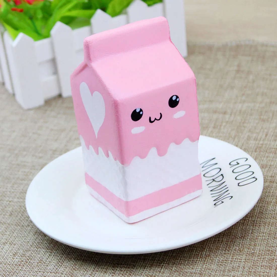 Kawaii милые мягкие мягкими Подвески молока мешок игрушка медленно поднимающийся молочный ящик для детей веселый подарок для взрослых снимает стресс беспокойство Squeeze игрушки - Цвет: Розовый