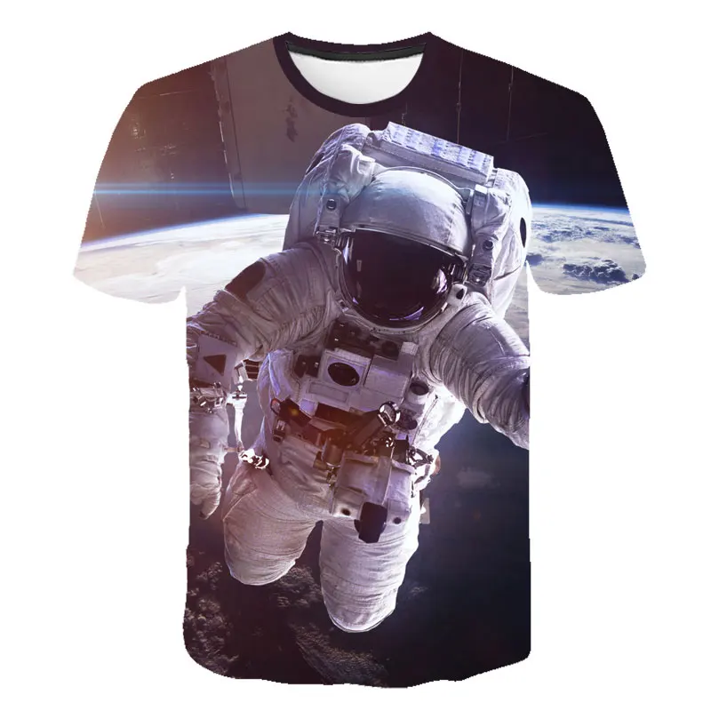 

Space space Galaxy space suit 3D printed T-shirt Chinese print looks cool funny funny casual comfortable male T-shirt